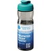 H2O Eco Sportflasche mit Klappdeckel, 650 ml, kohle/aquablau