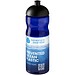 H2O Eco Sportflasche mit Stülpdeckel, 650 ml, blau/schwarz