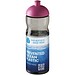 H2O Eco Sportflasche mit Stülpdeckel, 650 ml, kohle/magenta