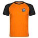 Indianapolis T-Shirt Unisex aus recyceltem Material, Fluor Orange / schwarz, M
