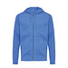 Iqoniq Abisko Zip-Kapuzenpullover aus recycelter Baumwolle, heather blue