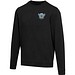 Jasper 280 g/m² Pullover mit Rundhalsausschnitt aus recycelter Bio Baumwolle (OCS), unisex, schwarz, M