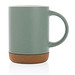 Keramikbecher mit Korkboden, grün