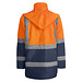 Kombinierter, gesteppter Parka Merak mit High Visibility, S, navy/fluor orange