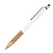 Kugelschreiber mit Korkgriffzone, weiss
