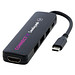 Loop Multimedia-Adapter aus recyceltem RCS Kunststoff USB 2.0-3.0 mit HDMI-Anschluss, schwarz