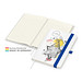 Geiger-Notes Match-Book Creme Bestseller Notizbuch Natura A5, inkl. Druck, mittelblau