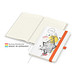 Geiger-Notes Match-Book Creme Bestseller Notizbuch Natura A5, inkl. Druck, orange