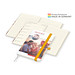 Geiger-Notes Match-Hybrid Creme Bestseller Notizbuch, Cover-Star matt, inkl. Druck, gelb