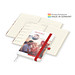 Geiger-Notes Match-Hybrid Creme Bestseller Notizbuch, Cover-Star matt, inkl. Druck, rot