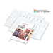 Geiger-Notes Match-Hybrid White Bestseller Notizbuch A4, Cover-Star gloss-, inkl. Druck, weiß