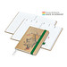 Geiger-Notes Match-Hybrid White Bestseller Notizbuch A5, Natura braun, inkl. Druck, grün