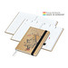 Geiger-Notes Match-Hybrid White Bestseller Notizbuch A5, Natura braun, inkl. Druck, schwarz