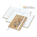 Geiger-Notes Match-Hybrid White Bestseller Notizbuch A5, Natura braun, inkl. Druck, weiß