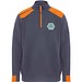 Maverick Pullover für Herren mit halbem Reißverschluss, 280 g/m2, blei/orange, XL