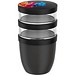 Mepal Ellipse Dreiteiliger, 500 ml + 2 x 200 ml Lunchpot, schwarz