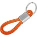 Metall-Schlüsselanhänger mit Kordel ERNEST, orange