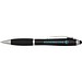 Nash RCS Stylus Kugelschreiber aus recyceltem Kunststoff mit farbigem Schaft und schwarzem Griff (blaue Tinte), schwarz