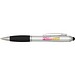 Nash RCS Stylus Kugelschreiber aus recyceltem Kunststoff mit farbigem Schaft und schwarzem Griff (schwarze Tinte), silber