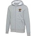 Natron 320 g/m² Sherpa-Kapuzenjacke mit Reißverschluss, heather grau, M