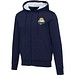 Natron 320 g/m² Sherpa-Kapuzenjacke mit Reißverschluss, navy, M