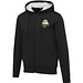 Natron 320 g/m² Sherpa-Kapuzenjacke mit Reißverschluss, schwarz, M
