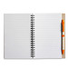 Notizbuch Recycling mit Kugelschreiber, orange
