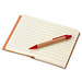 Notizbuch mit Kugelschreiber Mini, liniert, natur/rot