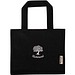 Odessa Mini-Tragetasche mit Bodenfalte aus 220 g/m² GRS Recyclingbaumwolle 9L, schwarz