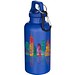 Oregon 400 ml einfarbige RS-zertifizierte Trinkflasche aus recyceltem Kunststoff mit Karabinerhaken, dunkelblau