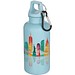 Oregon 400 ml einfarbige RS-zertifizierte Trinkflasche aus recyceltem Kunststoff mit Karabinerhaken, wolkenblau