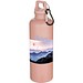 Oregon 750 ml einfarbige RS-zertifizierte Wasserflasche aus recyceltem Kunststoff mit Karabinerhaken, altrosa