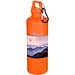 Oregon 750 ml einfarbige RS-zertifizierte Wasserflasche aus recyceltem Kunststoff mit Karabinerhaken, orange