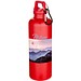 Oregon 750 ml einfarbige RS-zertifizierte Wasserflasche aus recyceltem Kunststoff mit Karabinerhaken, rot