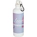 Oregon 750 ml einfarbige RS-zertifizierte Wasserflasche aus recyceltem Kunststoff mit Karabinerhaken, weiss