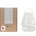 Originalhome Lampion tragbare Laterne aus recyceltem Material, hellgrau