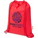 Peru Blend 180 g/m² Sportbeutel aus GRS recycelter Baumwolle 5L, rot