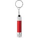 RE-LERGAN. Schlüsselanhänger aus Aluminium (92% recycelt) mit 3-Licht-LED-Taschenlampe, Rot