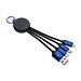 reeves® 3-in-1 Ladekabel mit Beleuchtung PUHALANI, blau/blau