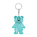 Reflektierender Schlüsselanhänger TEDDY,türkis