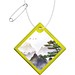 RFX™ H-20 Diamant reflektierender PVC-Anhänger groß, neongelb
