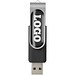 Rotate USB-Stick 3.0 mit Doming, schwarz, 128GB