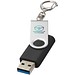 Rotate USB-Stick 3.0 mit Schlüsselanhänger, schwarz, 128GB