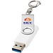 Rotate USB-Stick 3.0 mit Schlüsselanhänger, weiss, 32GB