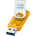 Rotate USB-Stick 3.0 transparent, orange, 64GB