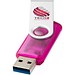 Rotate USB-Stick 3.0 transparent, rosa, 16GB