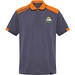 Samurai Kurzärmeliges Poloshirt mit antibakterieller Wirkung, 160 g/m2, unisex, blei/orange, L
