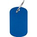 Schlüsselanhänger Metallplättchen, blau
