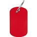 Schlüsselanhänger Metallplättchen, rot