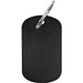 Schlüsselanhänger Metallplättchen, schwarz